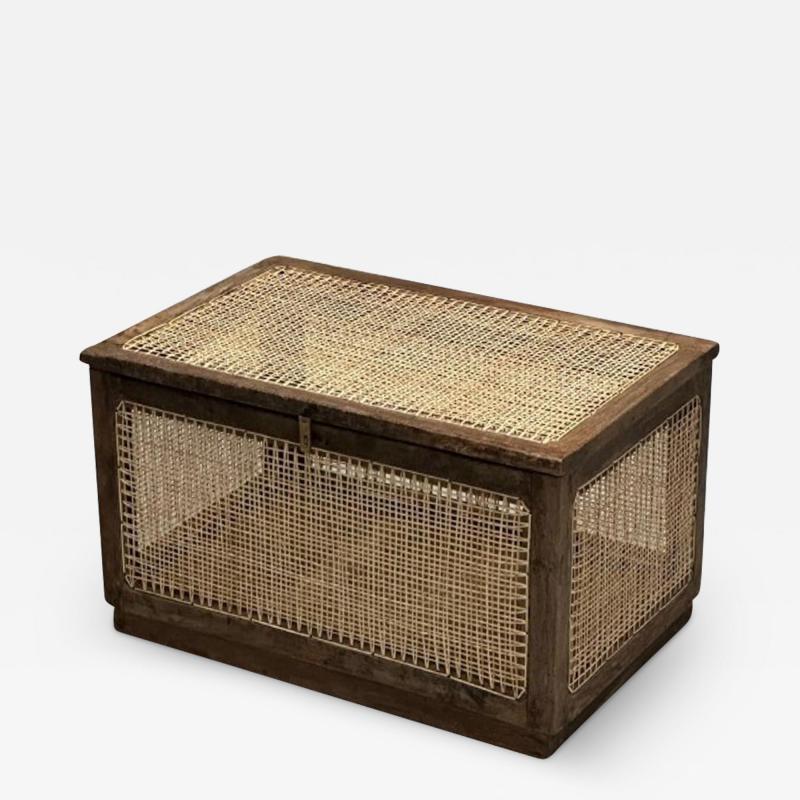 Pierre Jeanneret Pierre Jeanneret French Mid Century Modern Linen Chest Cane Teak Chandigarh