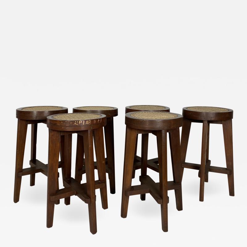 Pierre Jeanneret Set of Six Stools