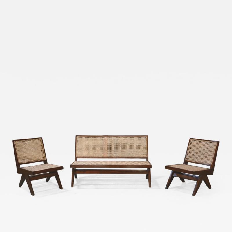 Pierre Jeanneret Sofa Set in the style of PIERRE JEANNERET
