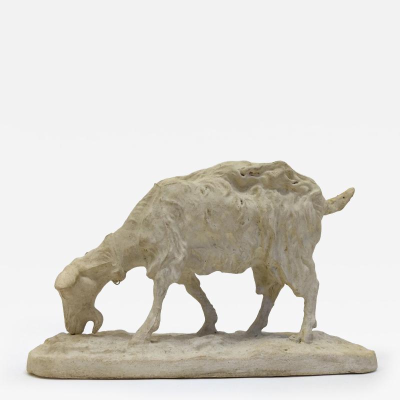 Pierre Jules M ne Grazing goat studio plaster by Pierre Jules M ne Paris France circa 1844