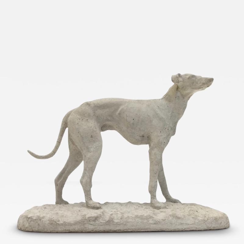 Pierre Jules M ne Statuette of a greyhound in plaster by Pierre Jules M ne France circa 1850