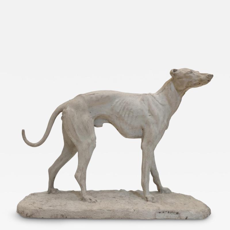 Pierre Jules M ne Workshop plaster of a greyhound by Pierre Jules M ne France circa 1850