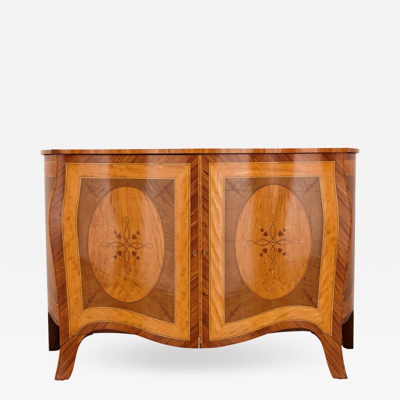 Pierre Langlois Mahogany and satinwood commode attributed to Pierre Langlois