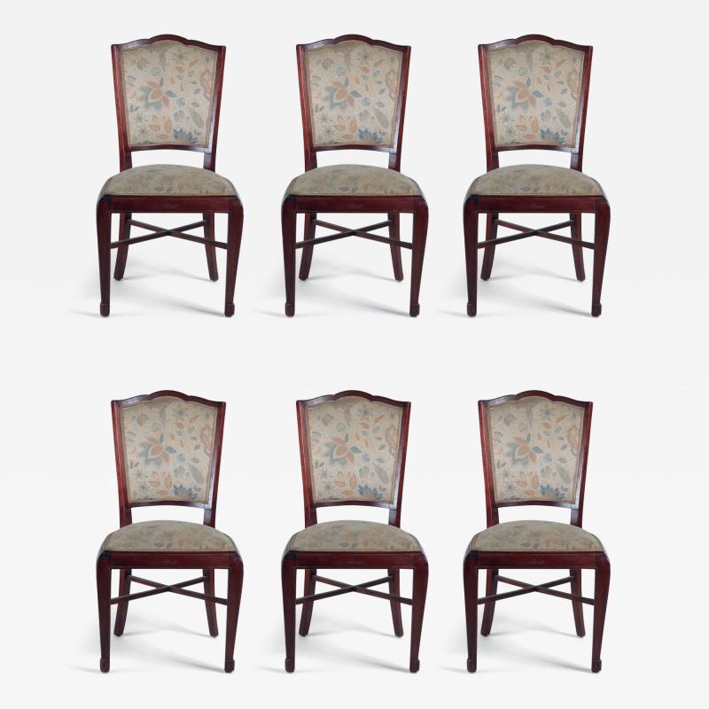 Pierre Paul Montagnac Pierre Paul Montagnac set of 6 dining chairs in mahogany