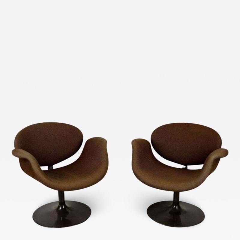 Pierre Paulin Pair Of Mid Century Swivel Tulip Armchairs by Pierre Paulin NL circa 1965