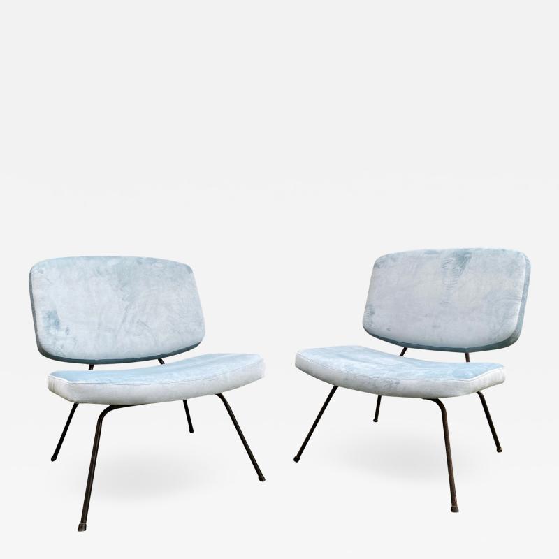 Pierre Paulin Pair of CM190 slipper chairs for Thonet