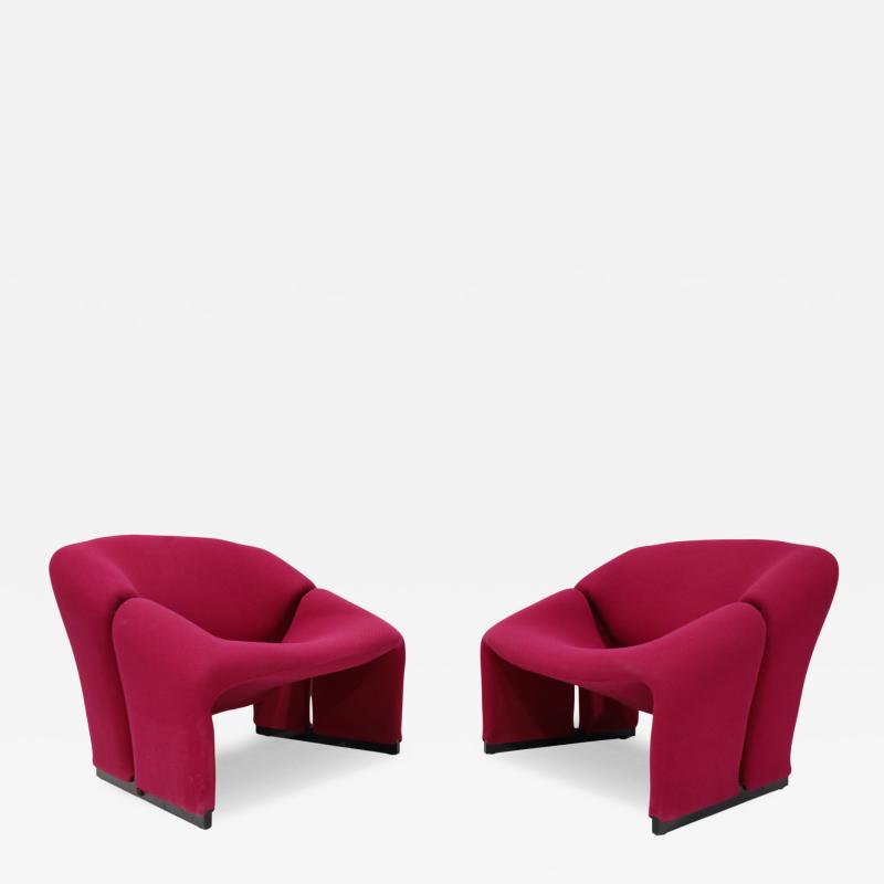 Pierre Paulin Pierre Paulin Groovy Chairs Model F580 in a Kvardat Wool Weave By Artifort
