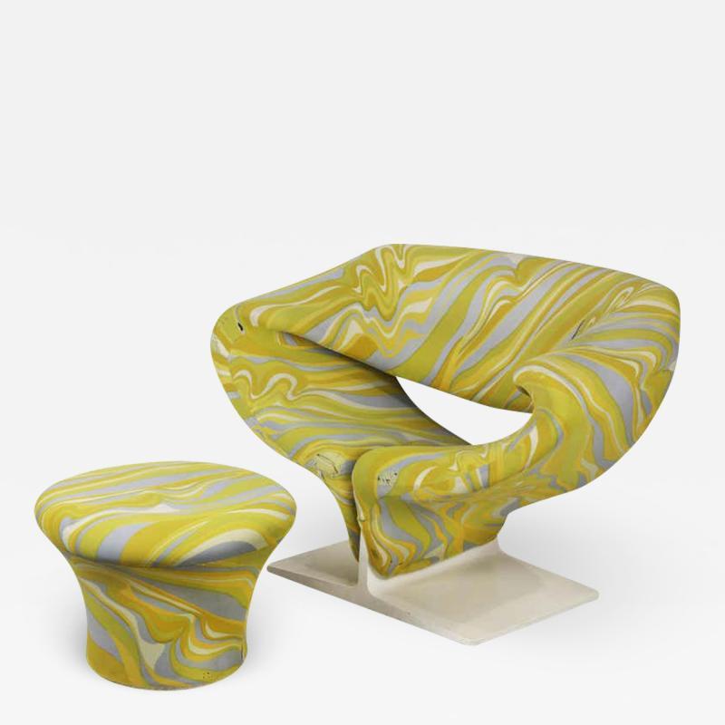 Pierre Paulin Pierre Paulin Ribbon Chair and Ottoman for Artifort