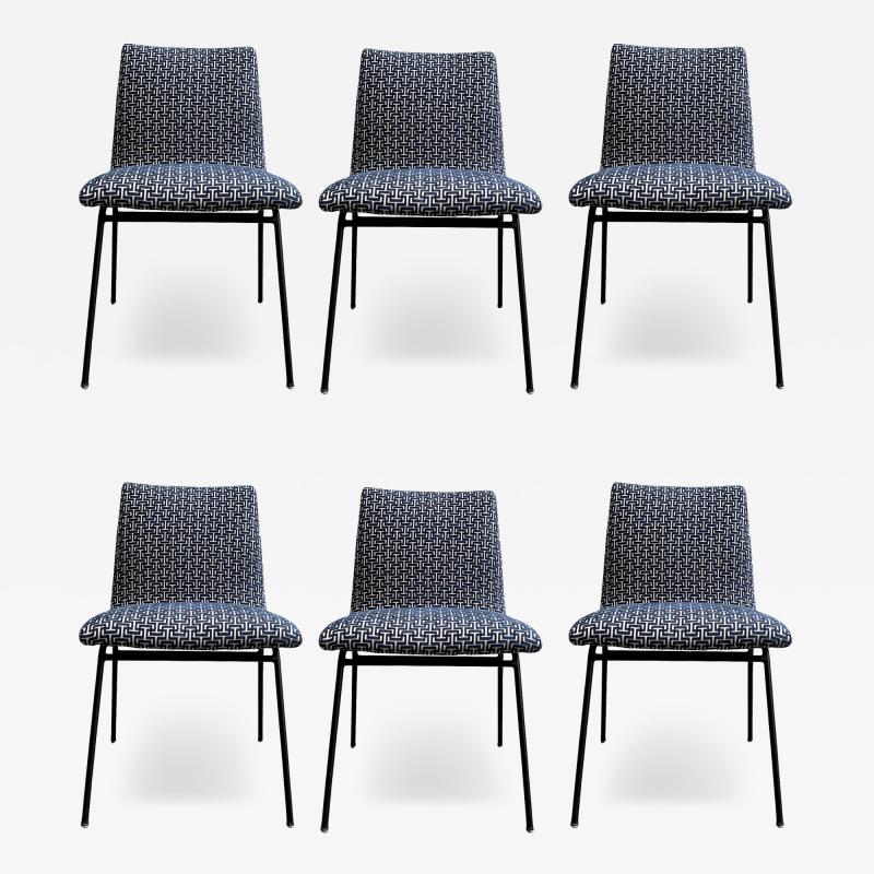 Pierre Paulin Six chairs model CM145 by Pierre Paulin Ed Meubles TV France circa 1954