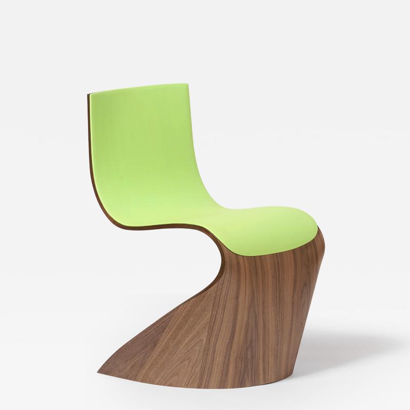 Pierre Renart Ribbon leather chair Vert lumi re