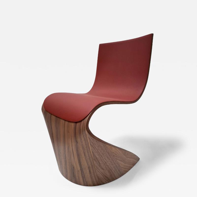 Pierre Renart Ribbon leather chair acajou