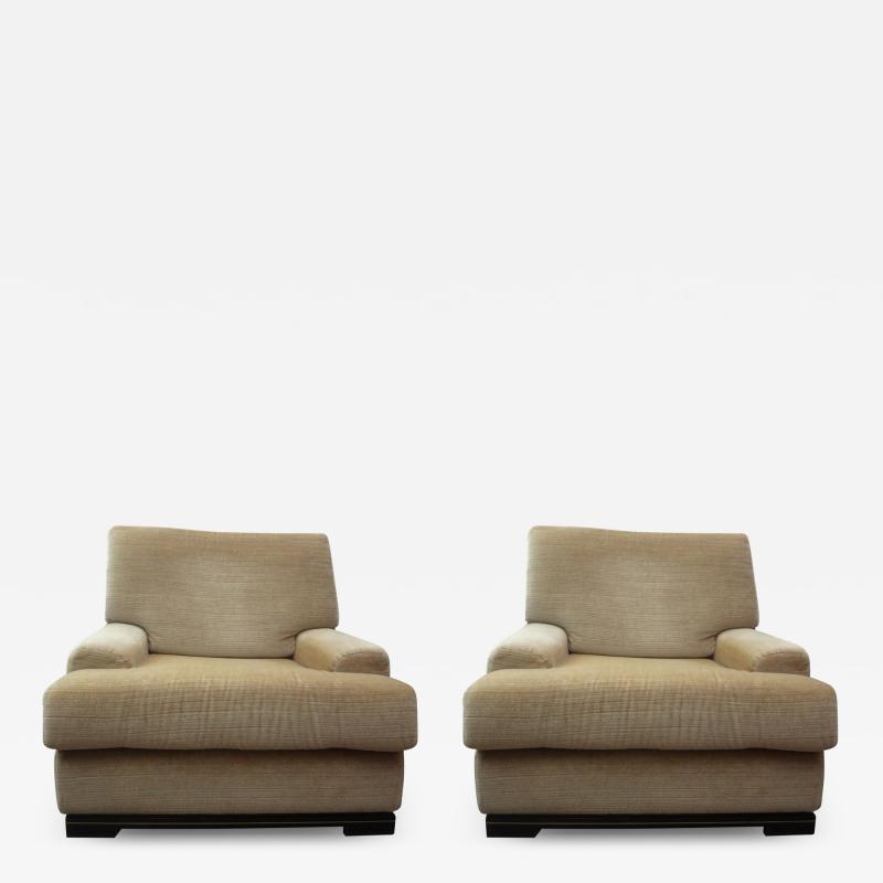 Pierre Vandel Pair of French Modern Club Chairs by Pierre Vandel