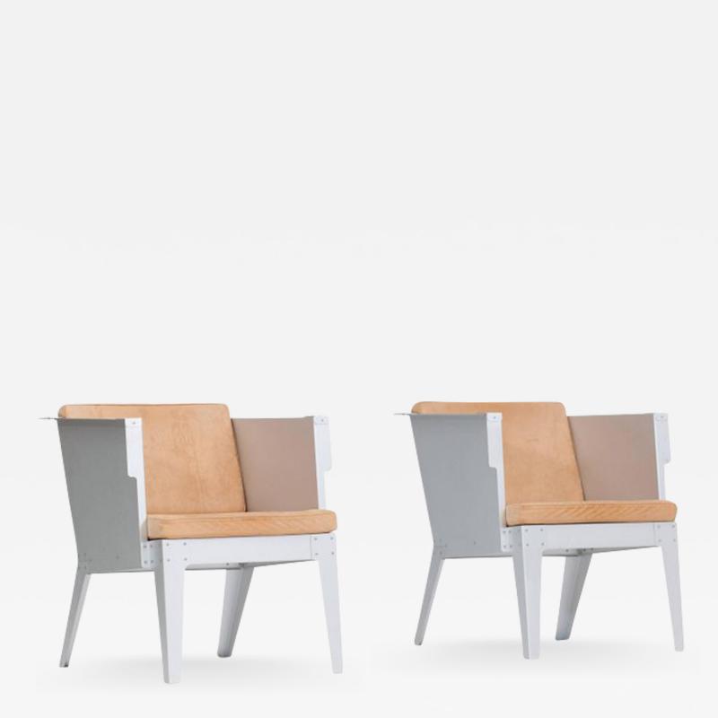 Piet Hein Pair of Armchairs Aluminium Series by Piet Hein Eek