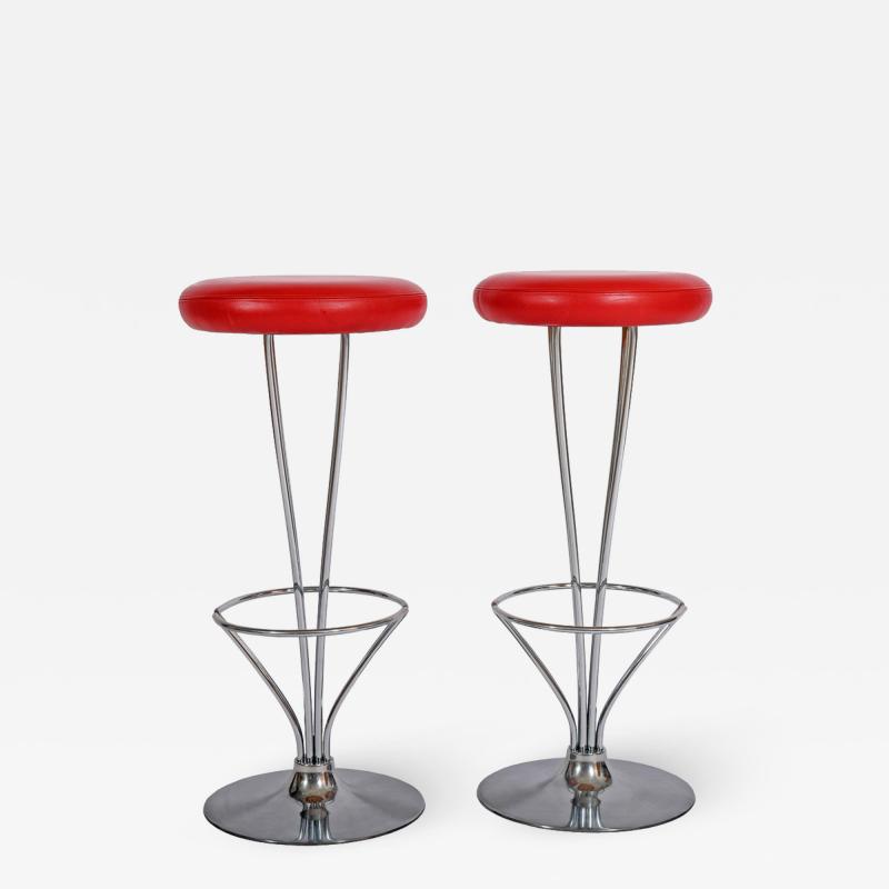 Piet Hein Pair of Barstools by Piet Hein for Fritz Hansen 1993