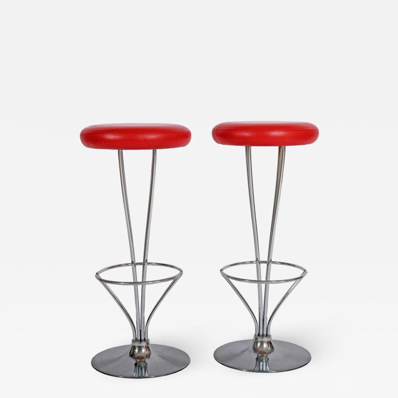 Piet Hein Pair of Barstools by Piet Hein for Fritz Hansen 1993