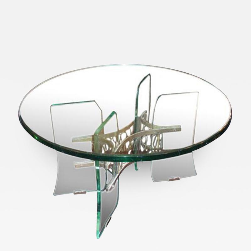 Pietro Chiesa A Rare Crystal Occasional Table by P Chiesa for Fontana Arte