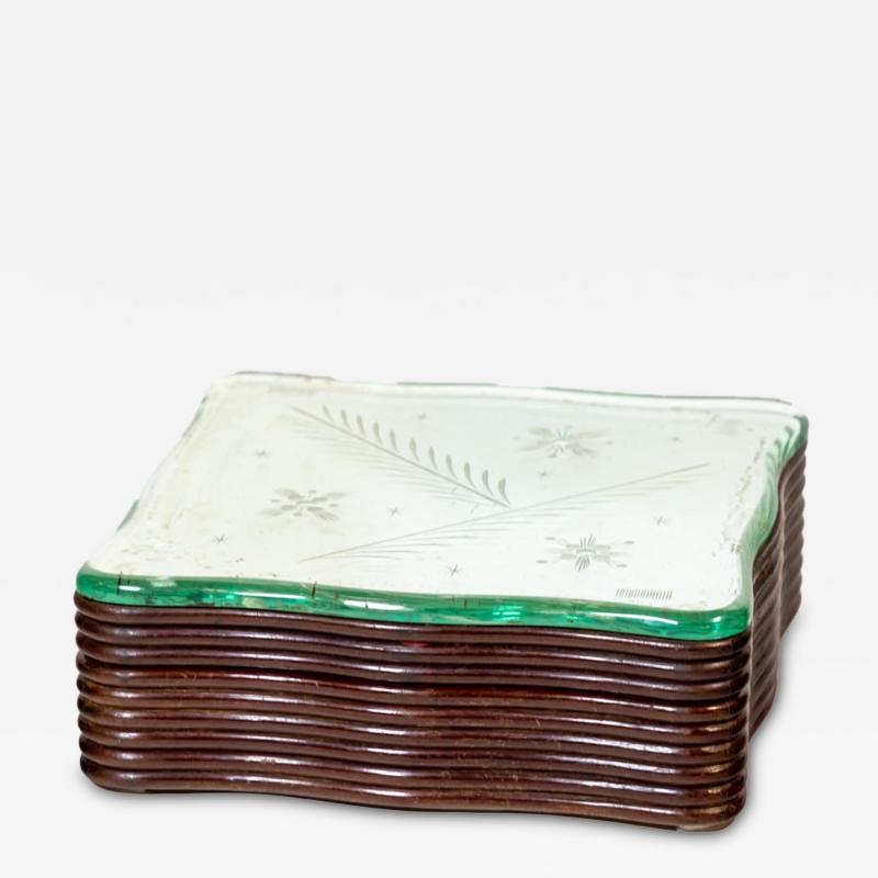Pietro Chiesa Fontana Arte wooden box with mirror top