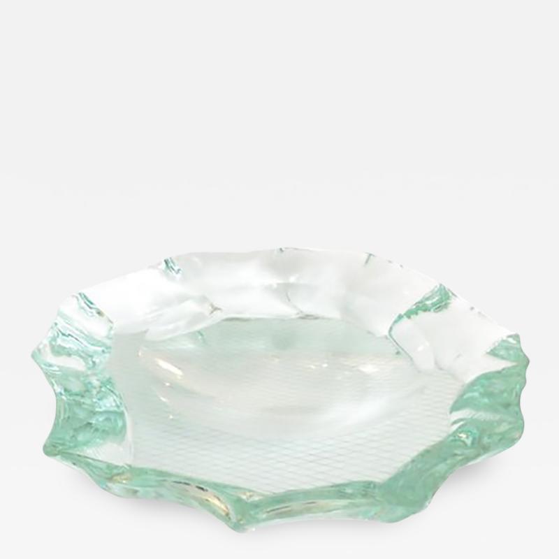 Pietro Chiesa Italian Glass Dish or Vide Poche by Pietro Chiesa for Fontana Arte