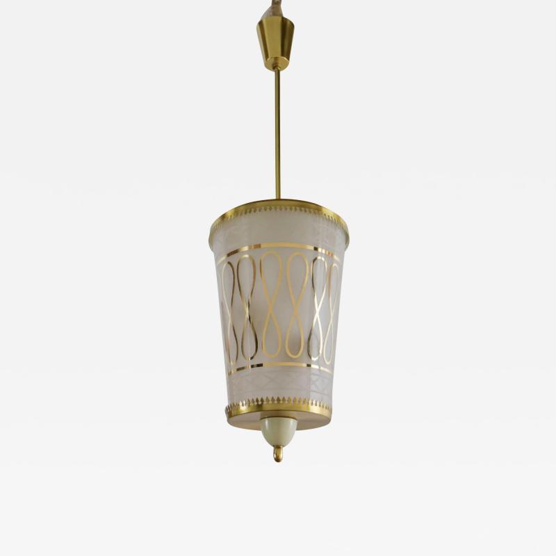 Pietro Chiesa Italian Mid Century Suspension Lamp Fontana Arte Style 1950s