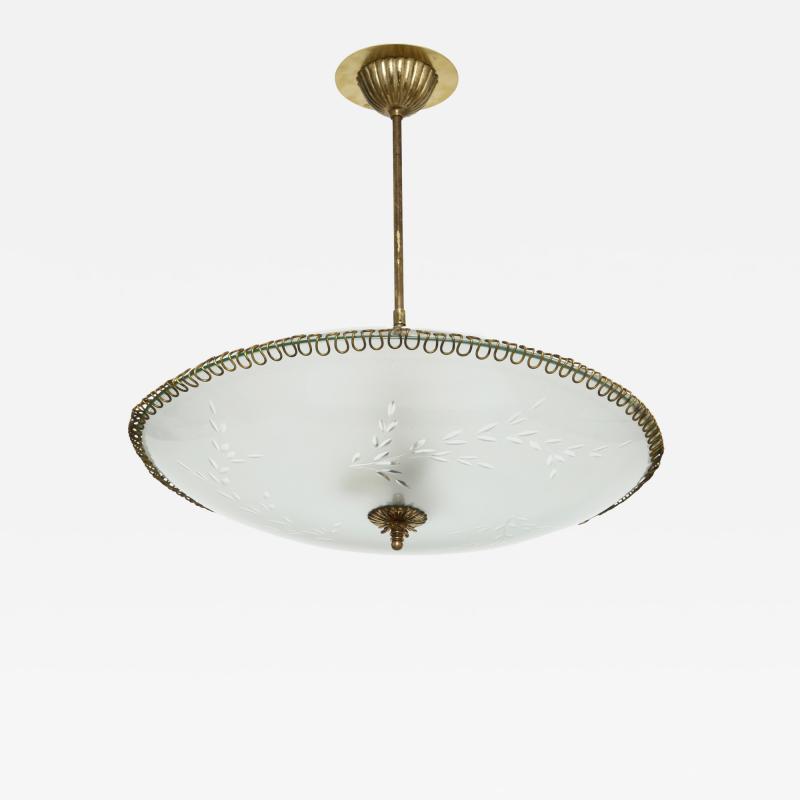 Pietro Chiesa Pietro Chiesa style ceiling pendant Italy circa 1960s