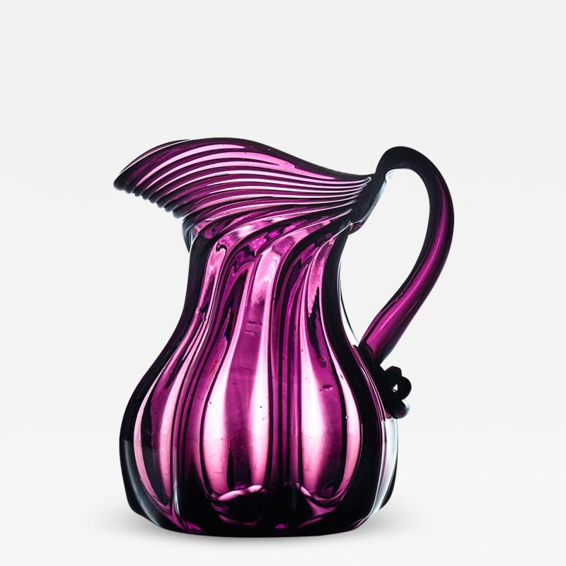 Pillar Molded Amethyst Pitcher