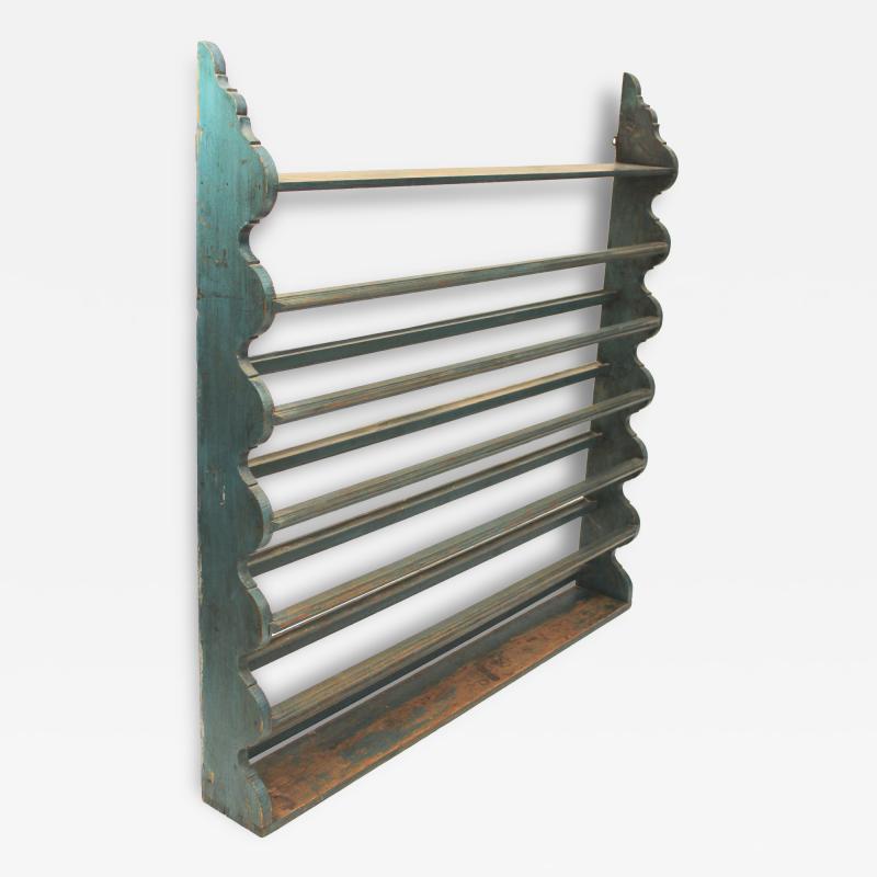 Pine Scalloped Hanging Plate Rack