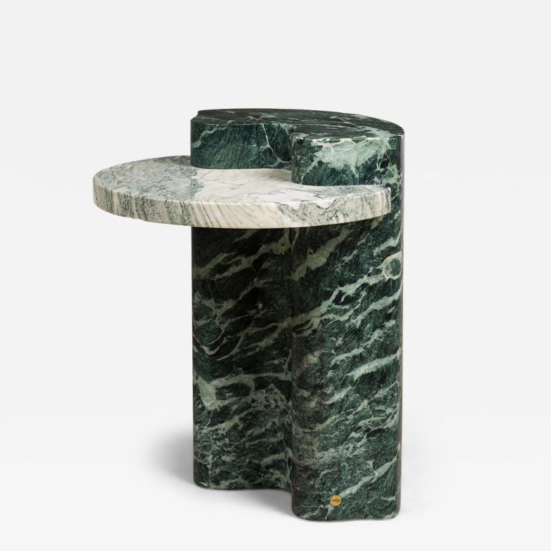 Piotr Dabrowa for Serafini Italian Contemporary Verde Alpi Marble End Side Table