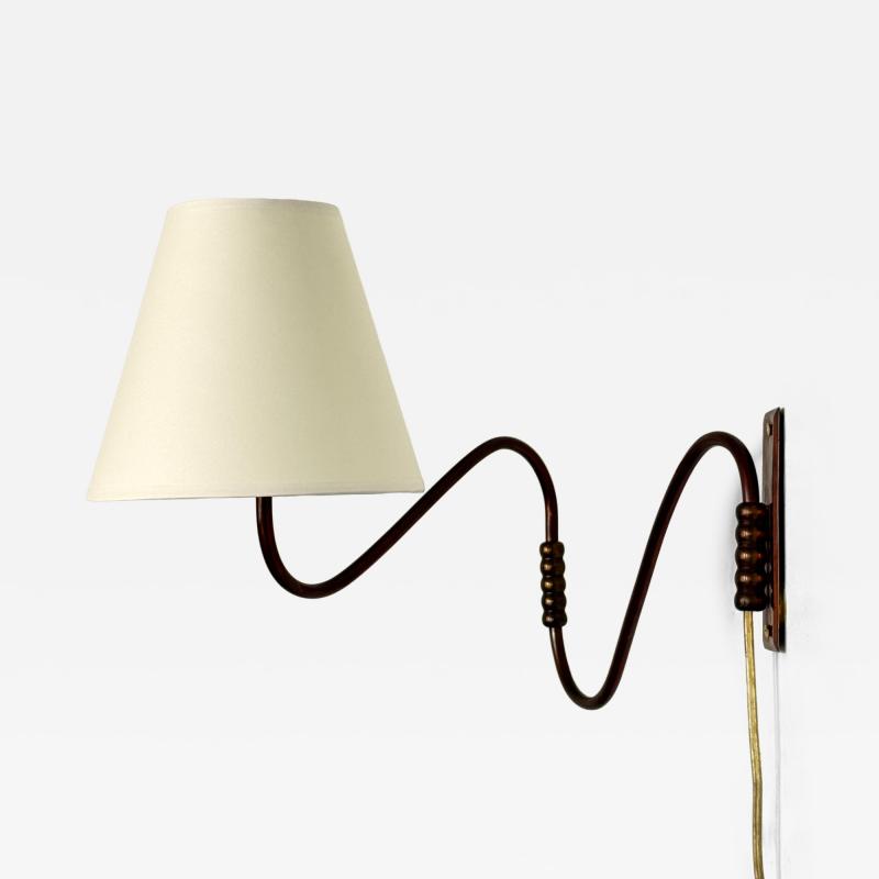 Pivoting arm wall light Denmark mid 20th century