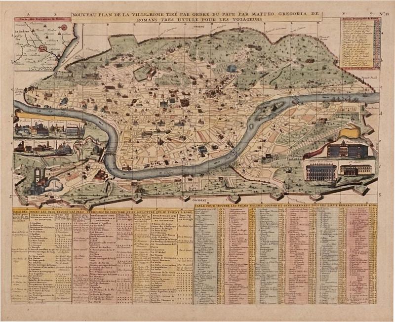 Plan of Rome from Atlas Historique France 1718
