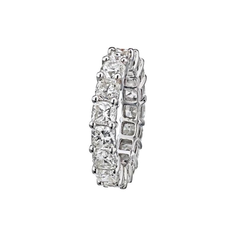 Platinum 17 Cushion Cuts approx 6 00 cttw Diamond Eternity Band