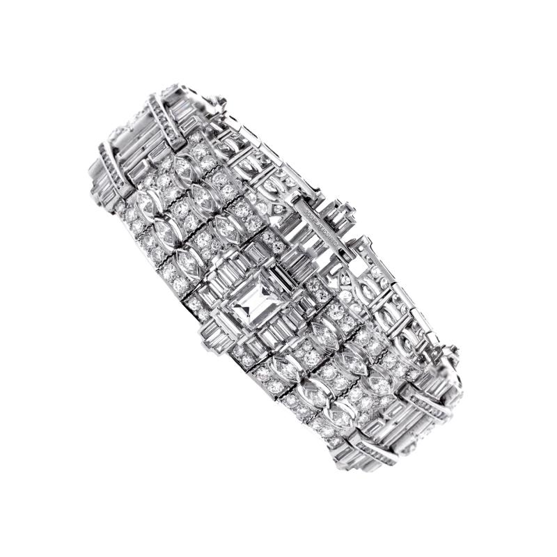 Platinum Art Deco Diamond Bracelet