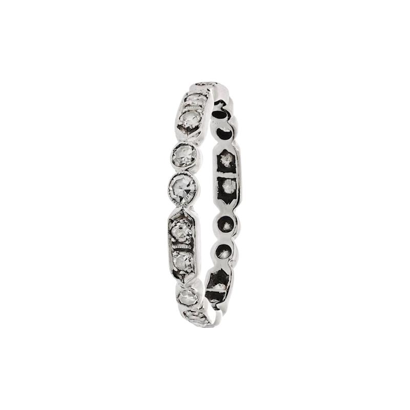 Platinum Delicate Diamond Vintage Eternity Ring