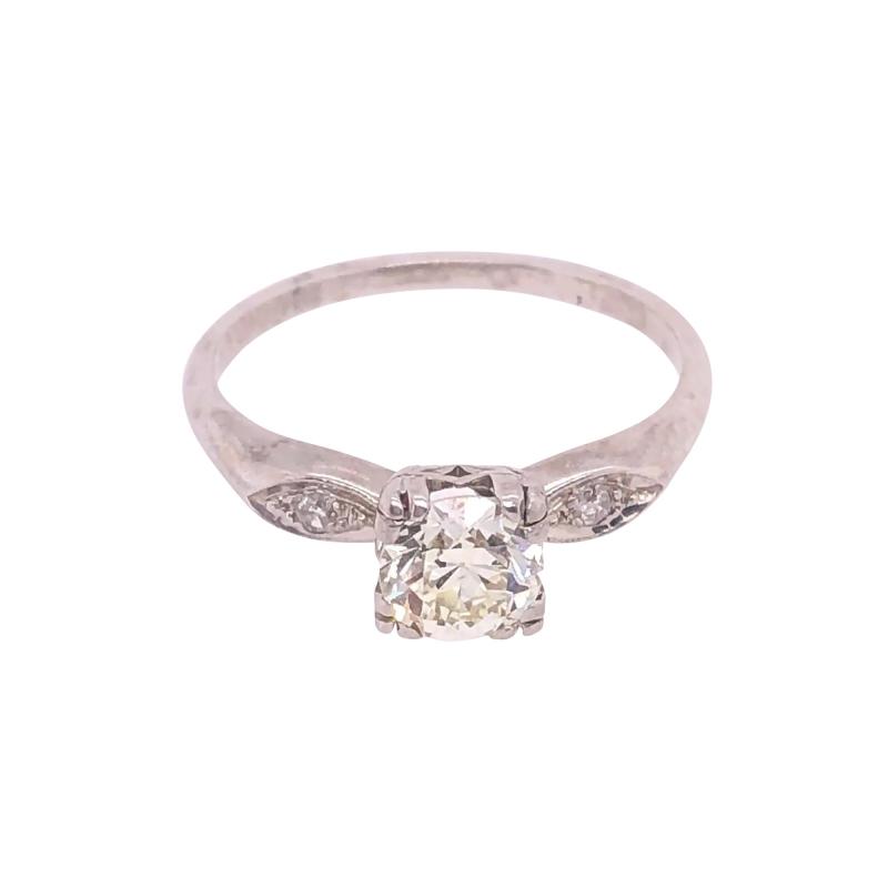 Platinum Engagement Ring 80 Total Diamond Weight