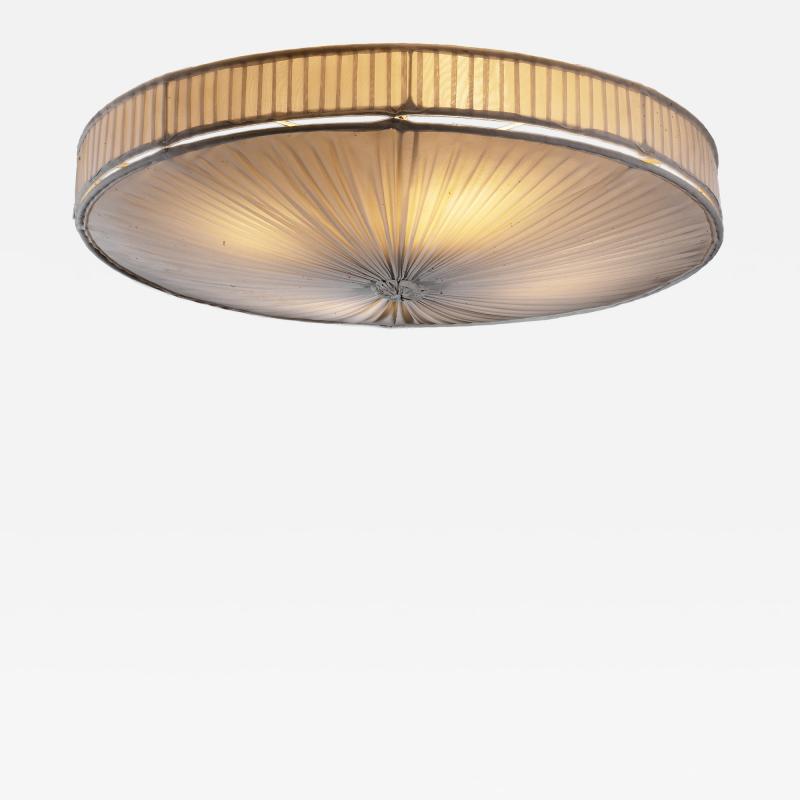 Pleated fabric flush mount