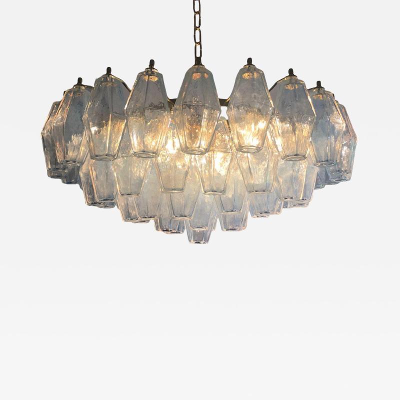 Poliedro Murano Glass in Opalino Color