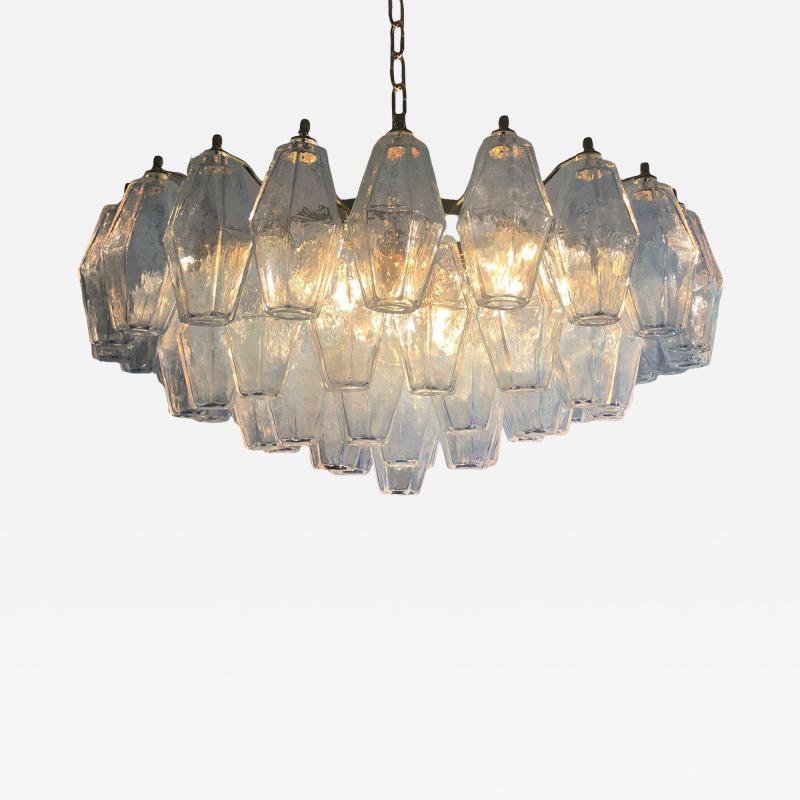 Poliedro Murano Glass in Opalino Color