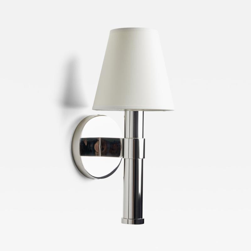 Polished Nickel Sconce by Robert Stilin
