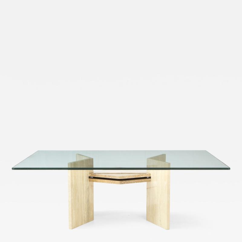 Polished travertine Cocktail Coffee Table