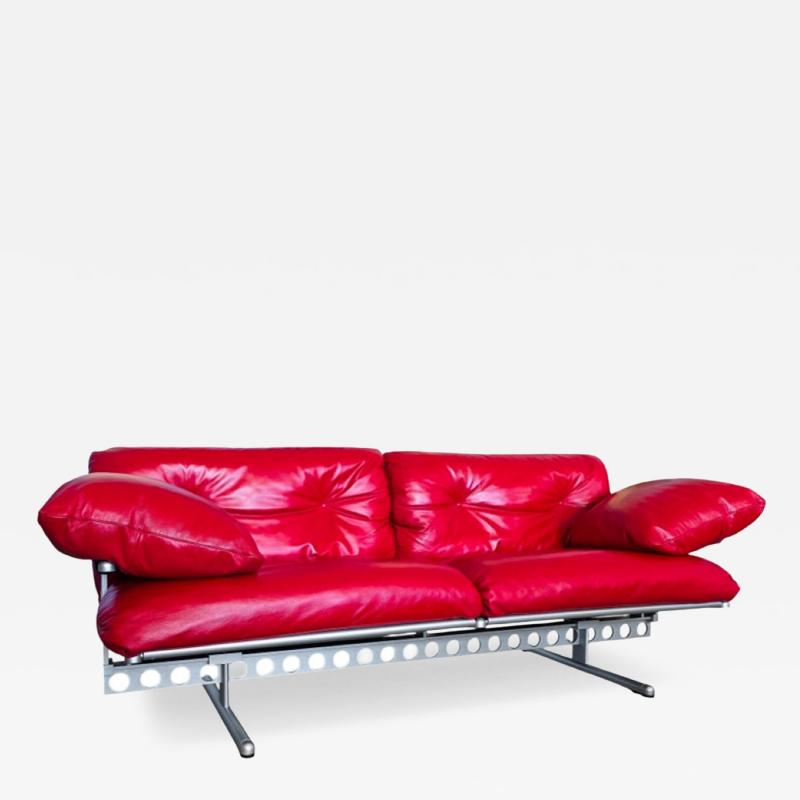 Poltrona Frau Poltrona Frau Ouverture Red Sofa designed by Pierluigi Cerri 2003