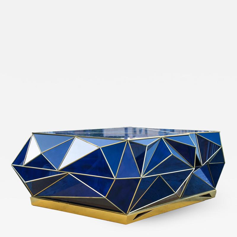 Polytope Coffee Table in Cobalt