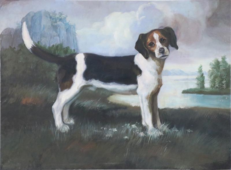 Portrait Of A Beagle Oil Painting