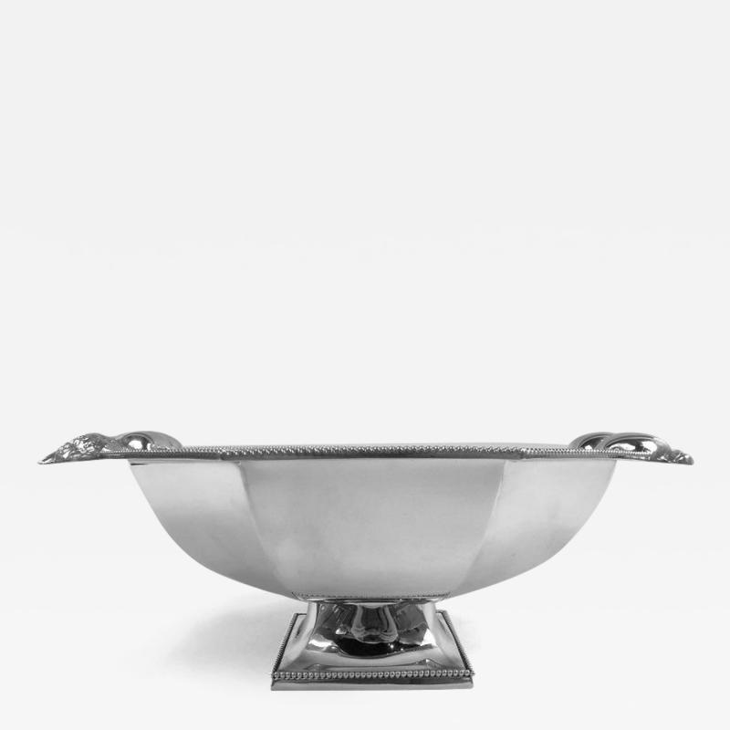 Portuguese Modern Classical Sterling Silver Centerpiece Fruit Bowl