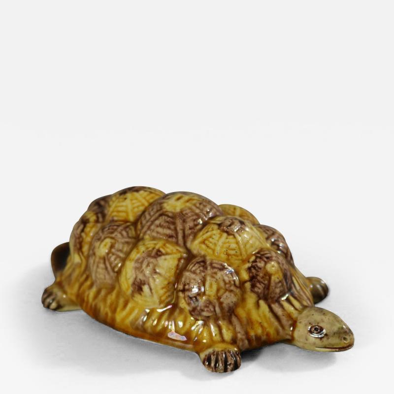 Portuguese Palissy Majolica Tortoise Figure