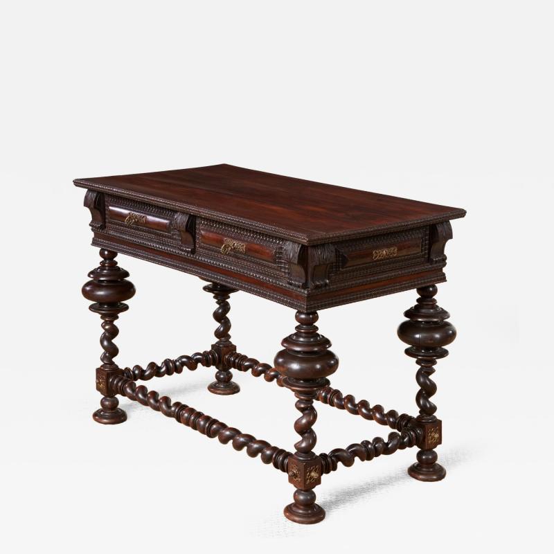 Portuguese Rosewood Library Table 19th c 