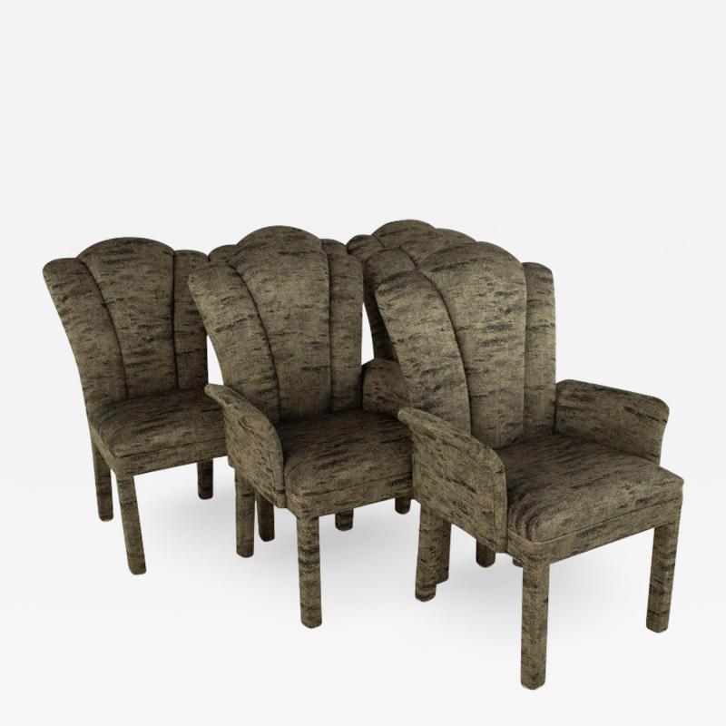 Post Modern Fully Upholstered Dining Chairs Set of 6