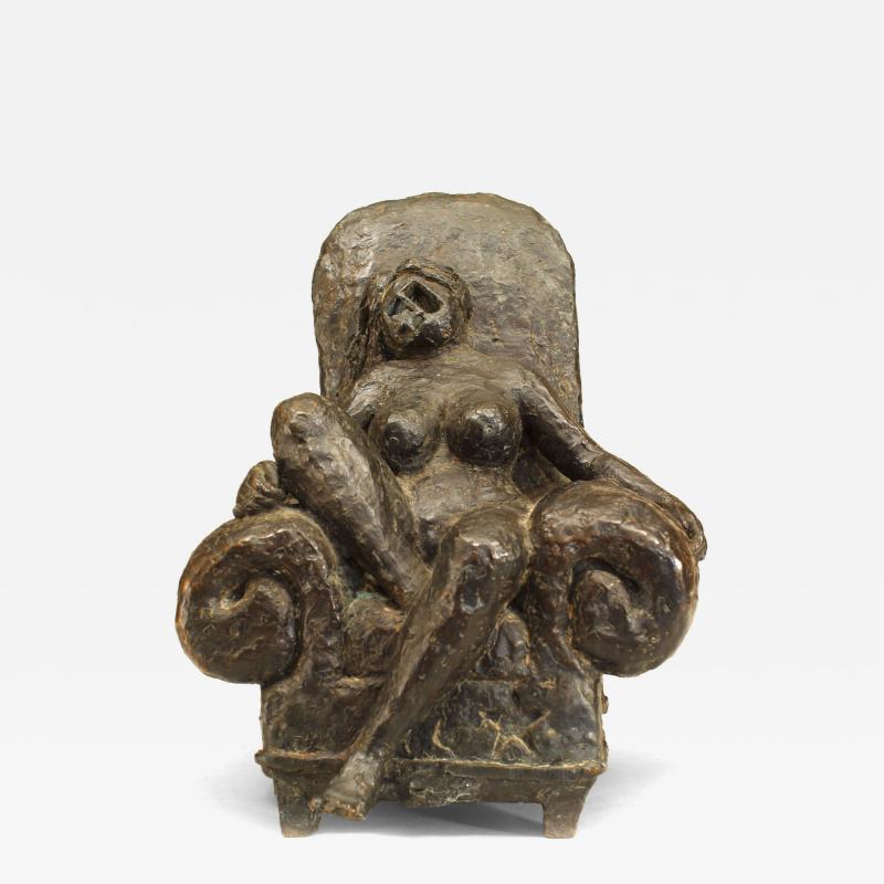 Post War Abstract Bronze Statue