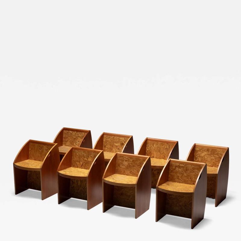 Postmodern Geometric Chairs Italy 1980s
