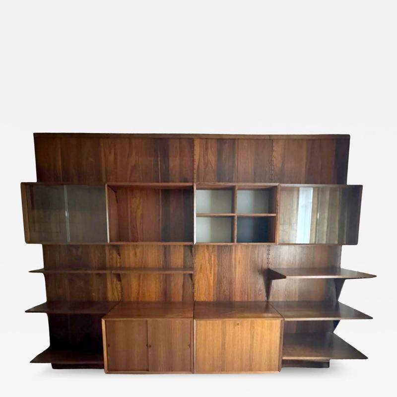 Poul Cadovius Large four part bookcase by Poul Cadovius Editions CADO Denmark circa 1960