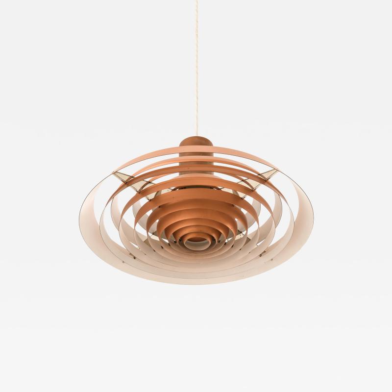 Poul Henningsen Ceiling Lamp Langelinie in Copper and Lacquer by Poul Henningsen 1950s