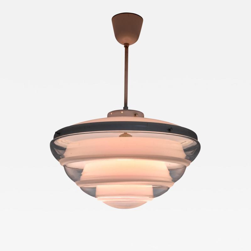 Poul Henningsen Glass Globe Industrial Pendant Denmark 1930s